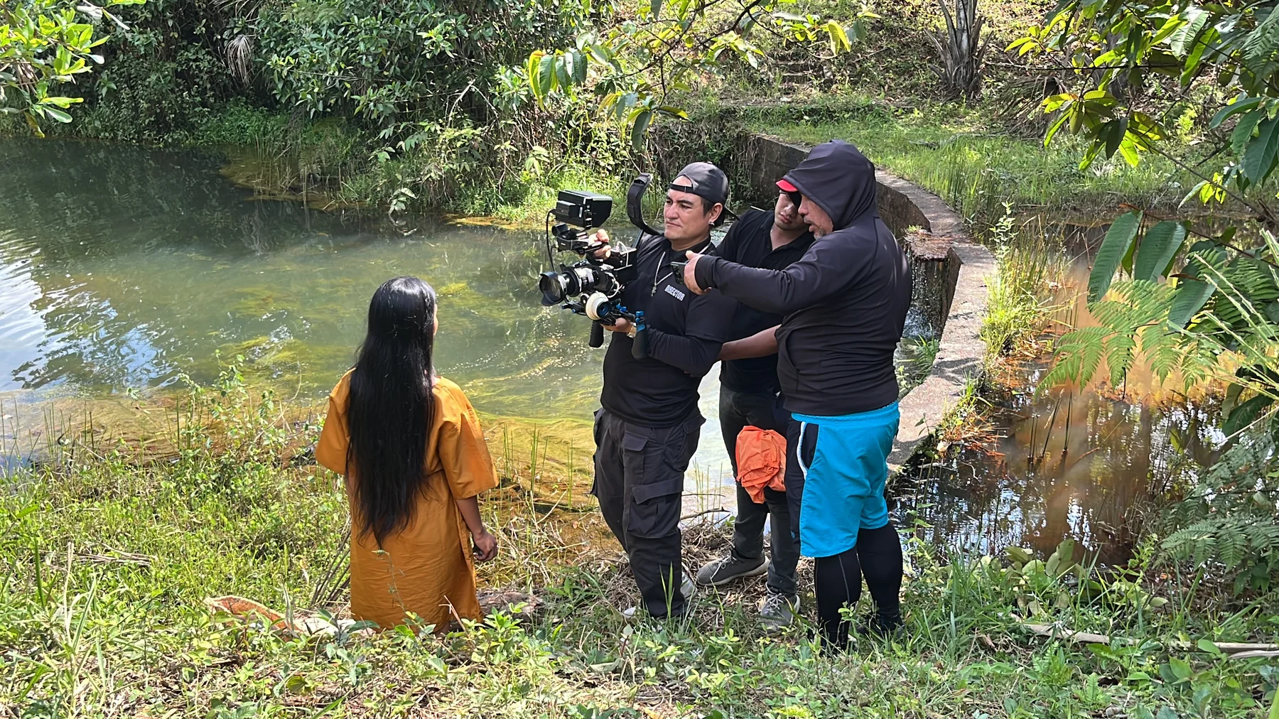 Equipo audiovisual de El Telón durante un rodaje